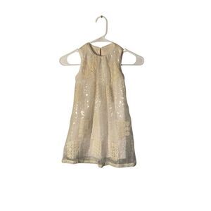 Isobella & Chloe girls, ivory embroidered Sequin sleeveless dress S